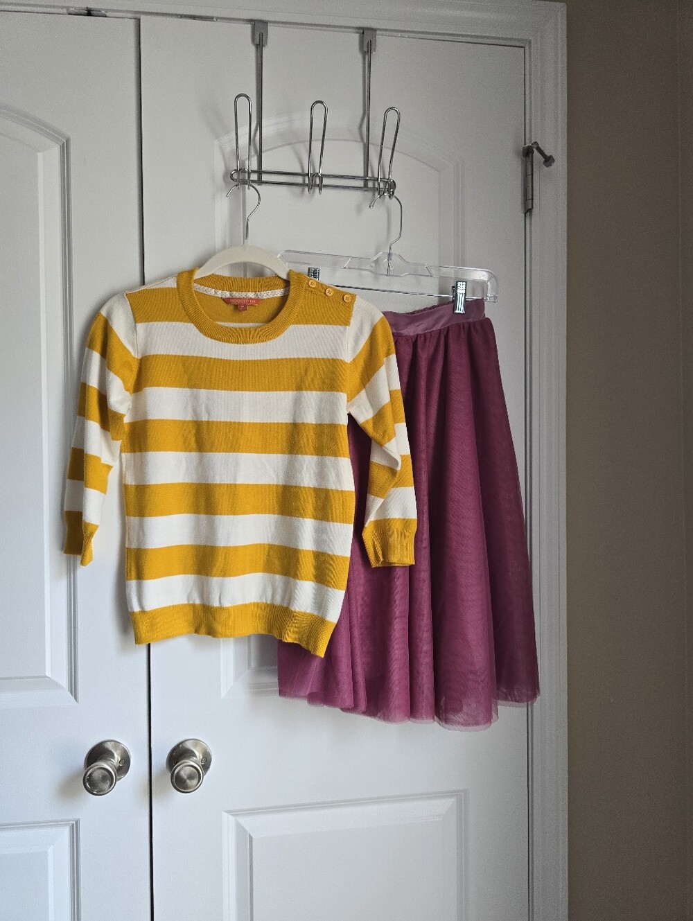 ModCloth Tulle Skirt And Stripe Sweater